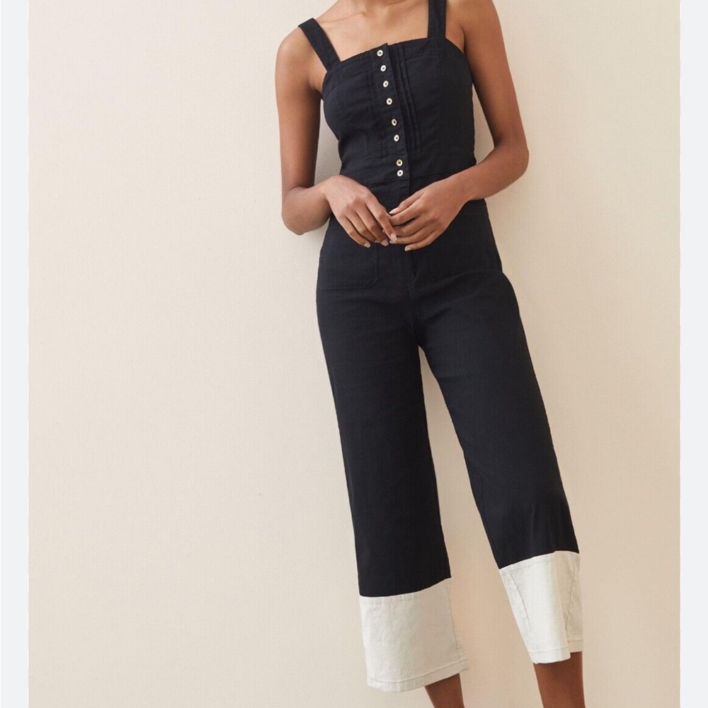 Maeve Black and White Jumpsuit